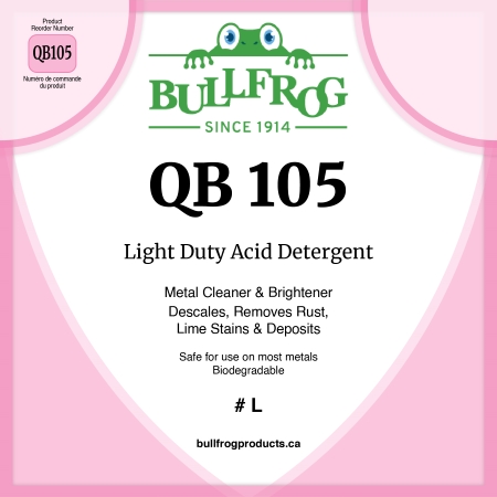QB 105 Front Label image and 1L squeeze bottle image